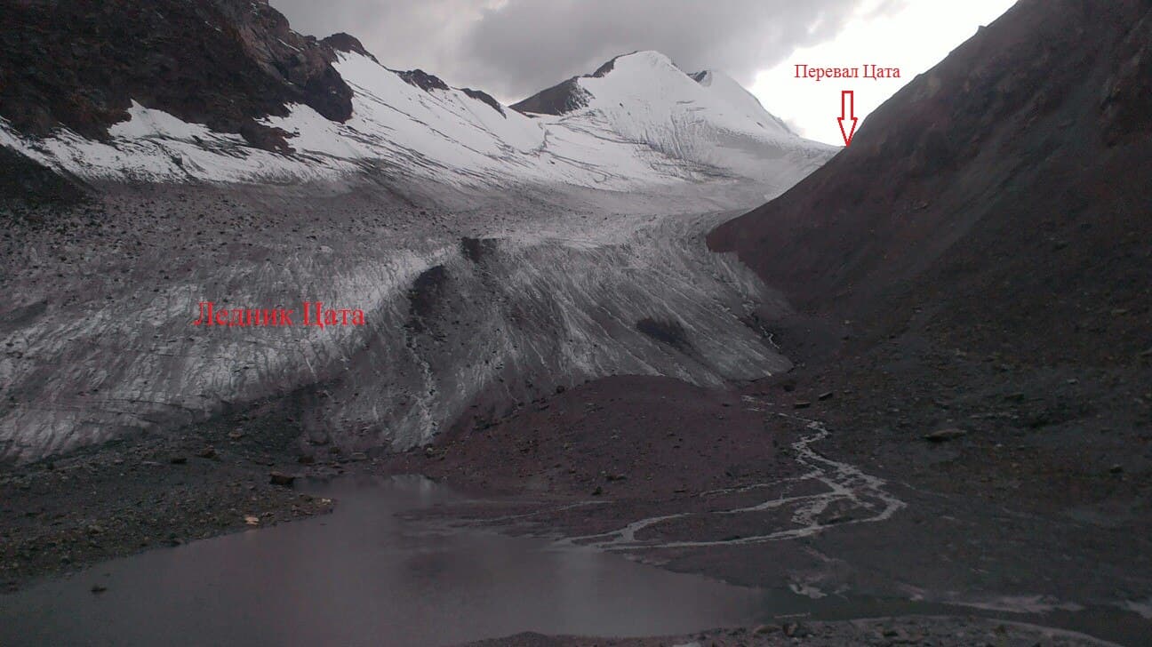 Язык ледника Цата